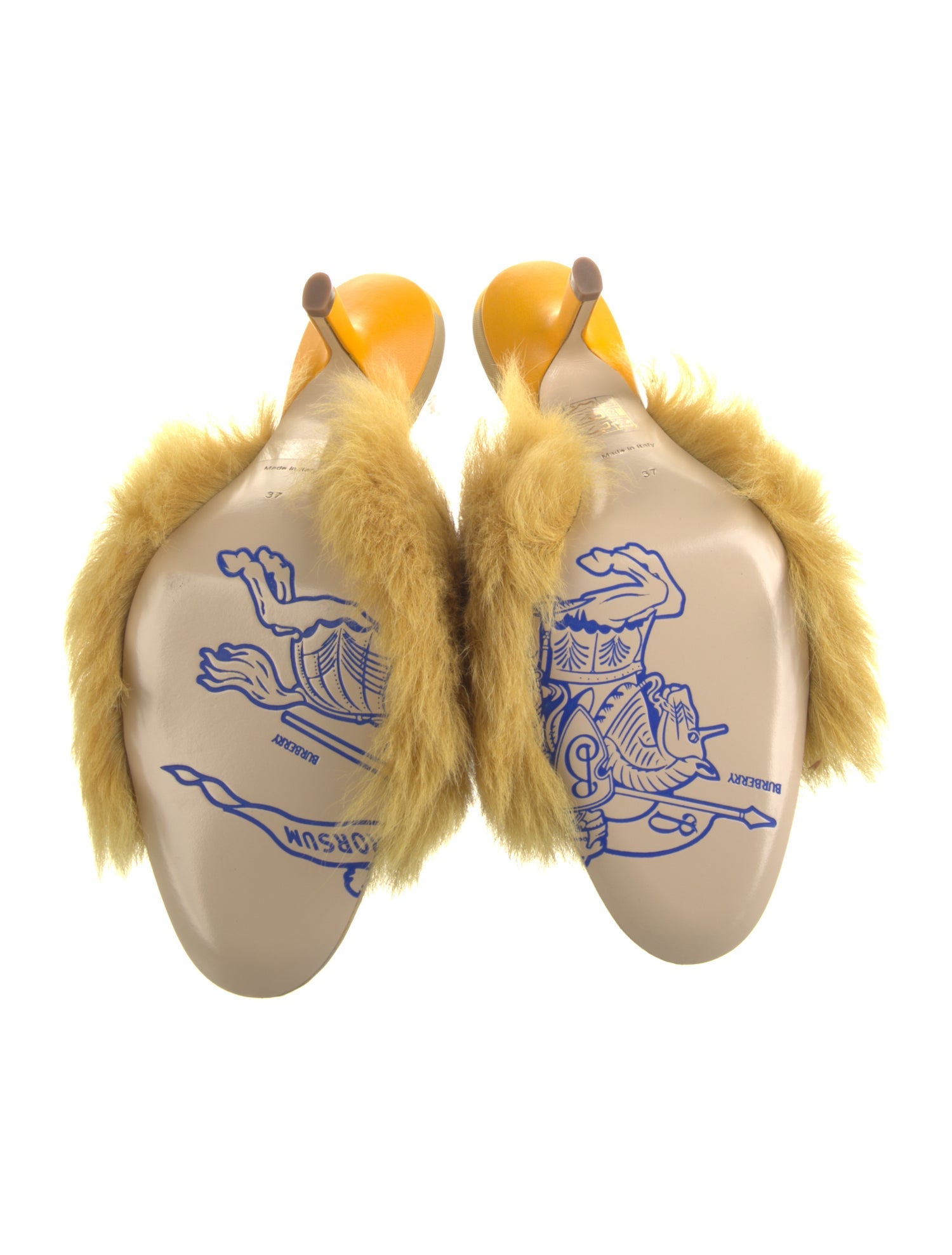 Burberry Faux Fur Slides
